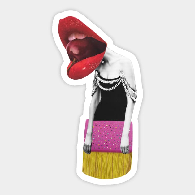 High Fashion Bored Girl Sticker by Luca Mainini